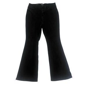 a.n.a Black High Rise Flare Jeans Size 14 Stretch Classic Timeless Denim